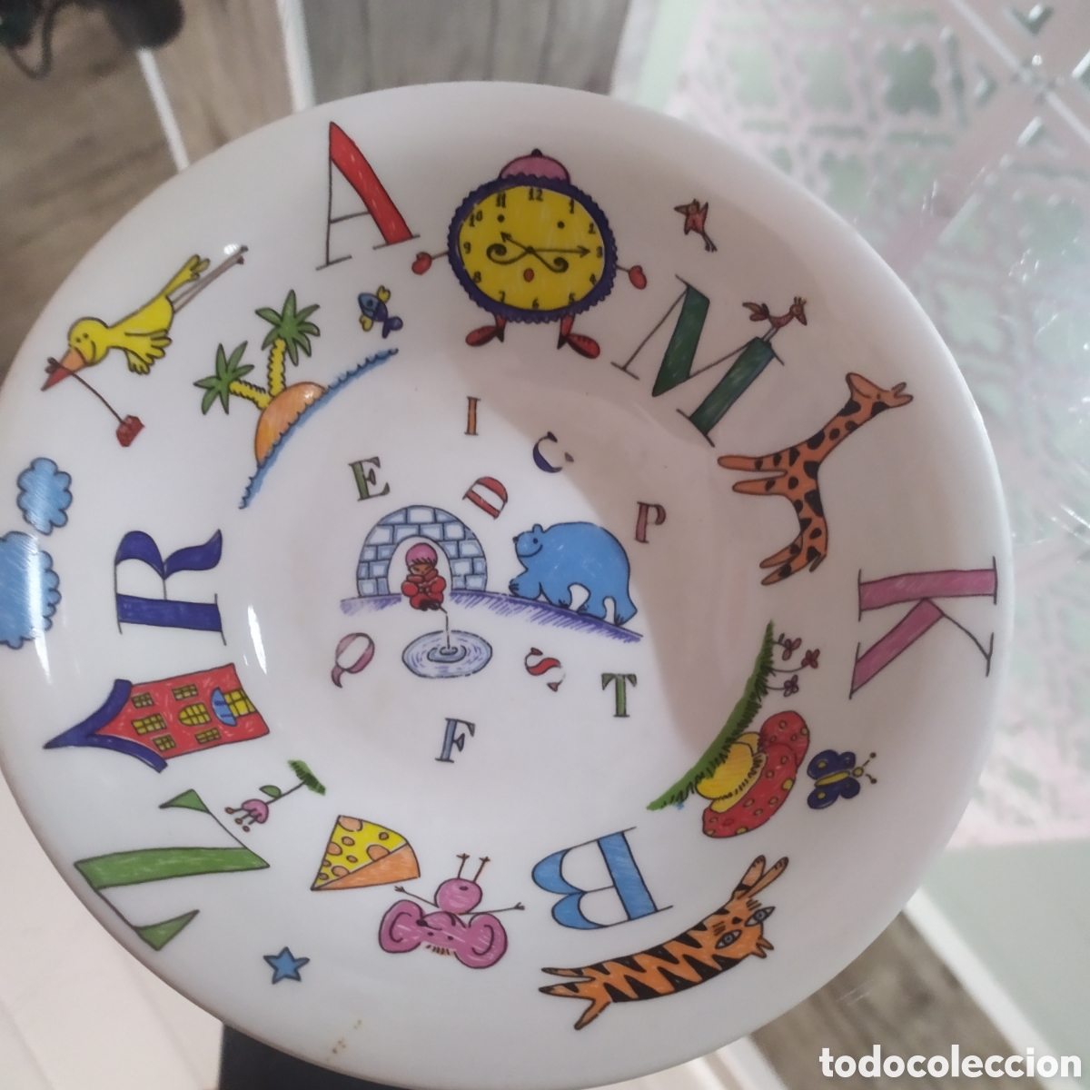 Antiques: Antiguo cuenco infantil de cer&aacute;mica de Pontesa