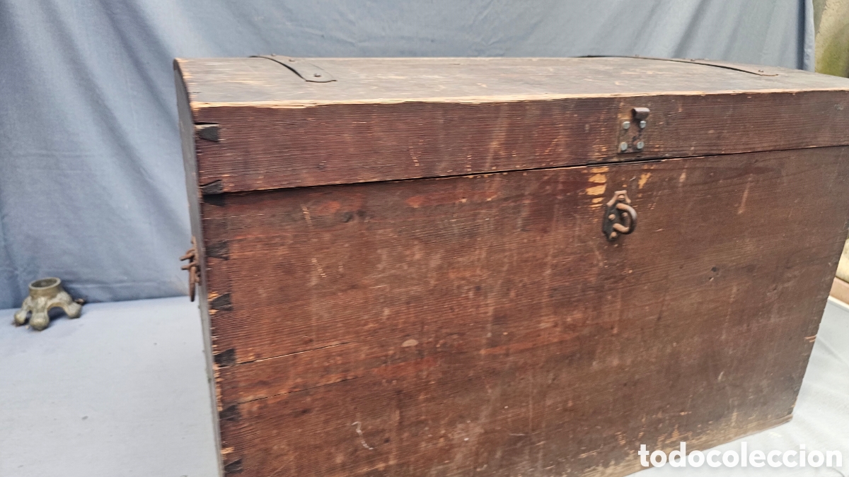 Antig&uuml;edades: Ba&uacute;l antiguo de madera - Foto 4