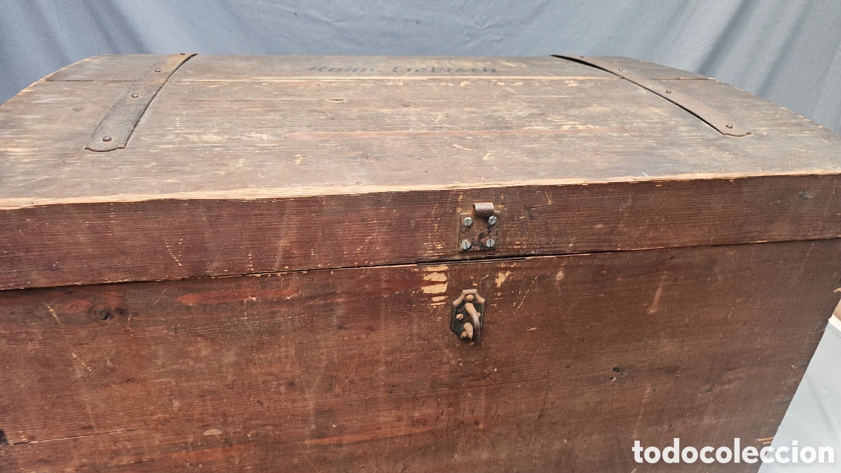 Antig&uuml;edades: Ba&uacute;l antiguo de madera - Foto 5