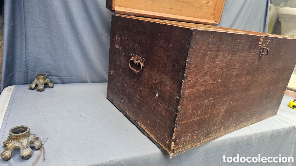 Antig&uuml;edades: Ba&uacute;l antiguo de madera - Foto 13