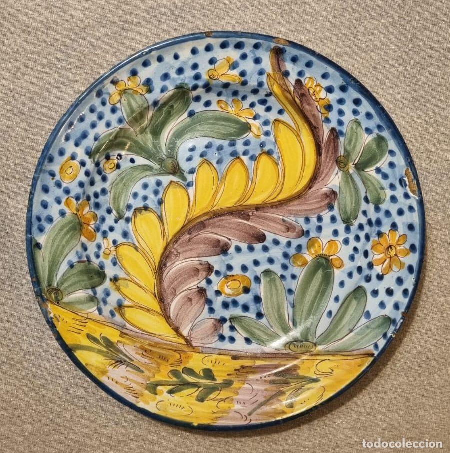Antiguidades: Plato decorativo cer&aacute;mica valenciana Manises-Ribesalbes