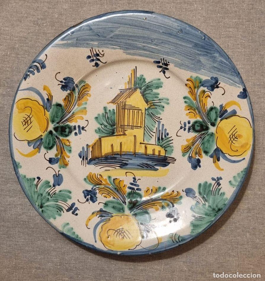 Antiquit&eacute;s: Plato decorativo cer&aacute;mica valenciana Manises Ribesalbes