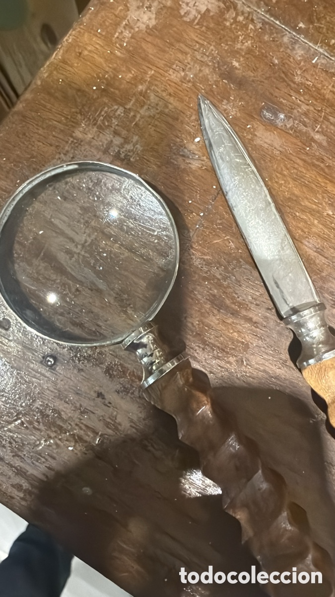 Antig&uuml;edades: JUEGO ABRECARTAS Y LUPA - Foto 2