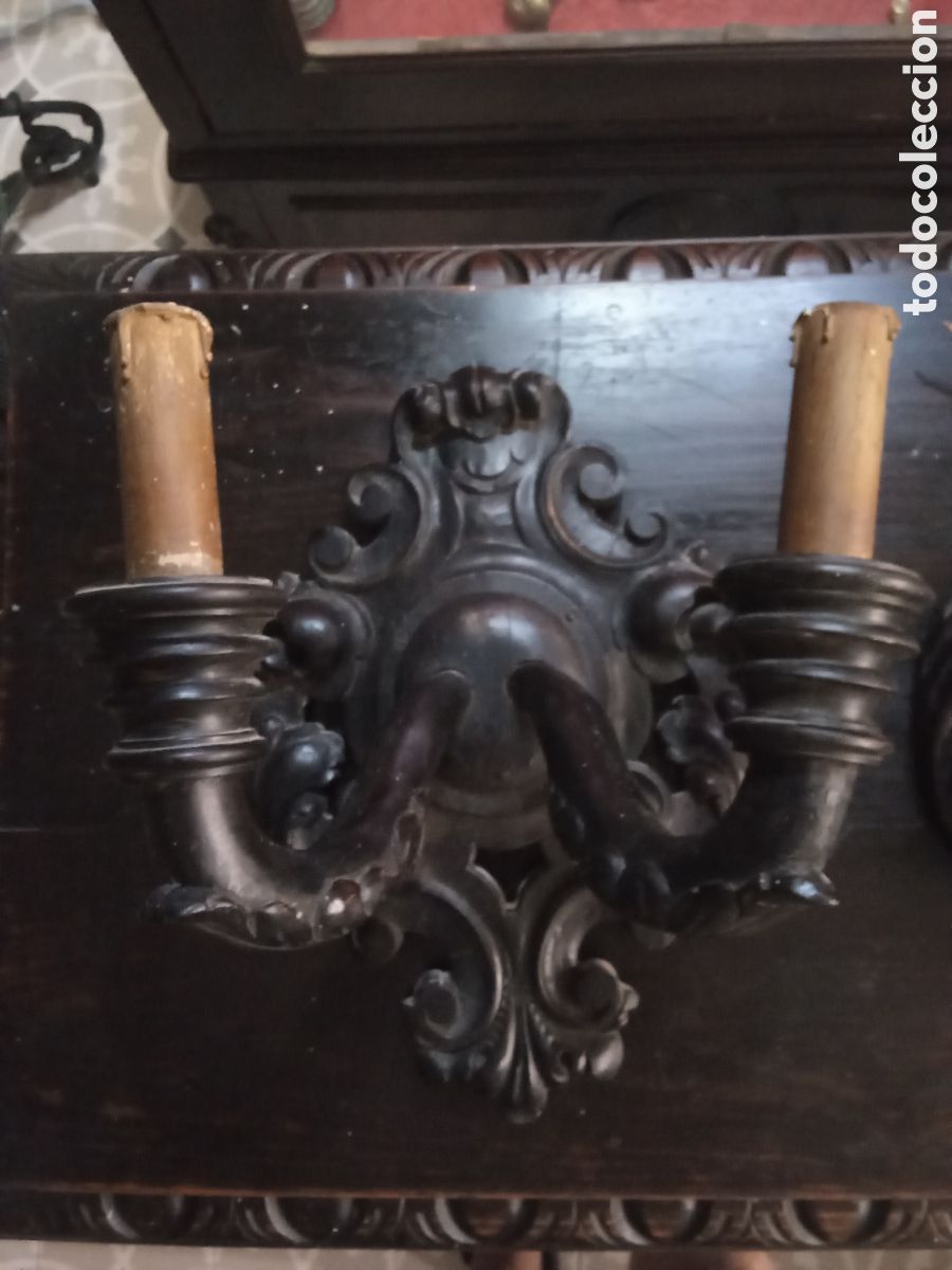 Antig&uuml;edades: Apliques antiguos de madera - Foto 8