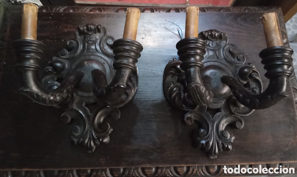 Antig&uuml;edades: Apliques antiguos de madera
