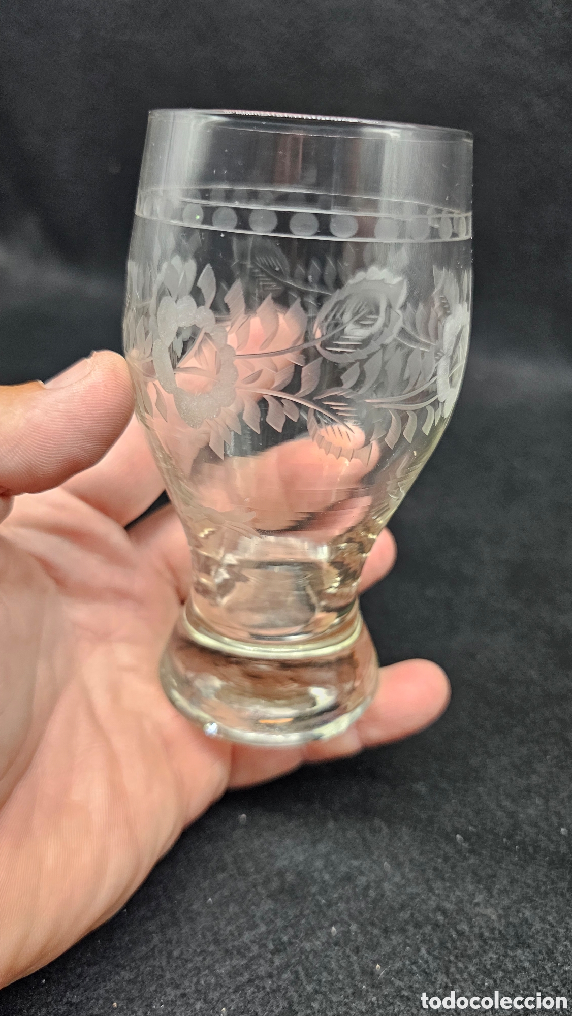 Antig&uuml;edades: Preci vaso de cristal tallado - Foto 2