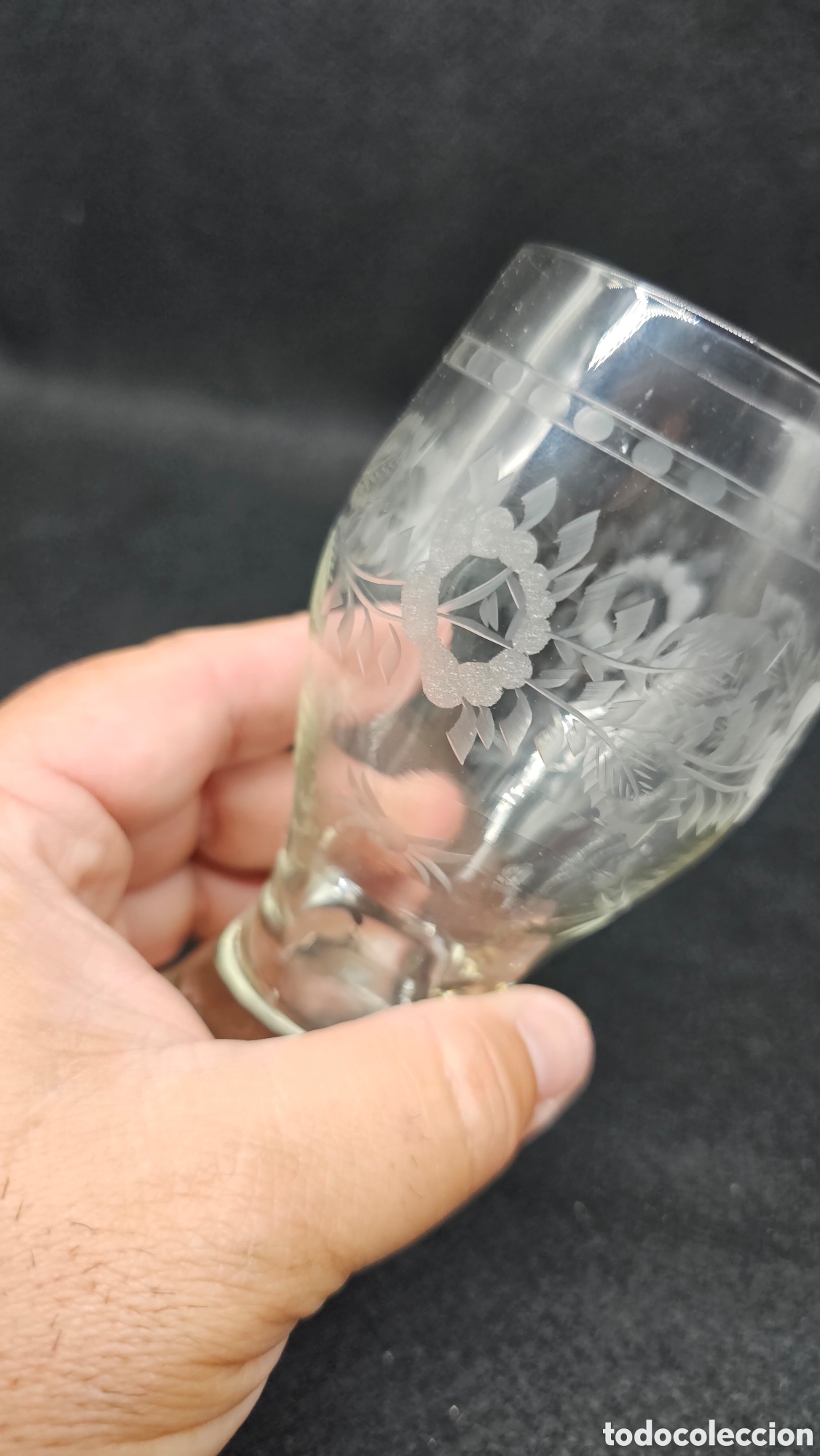 Antig&uuml;edades: Preci vaso de cristal tallado - Foto 3