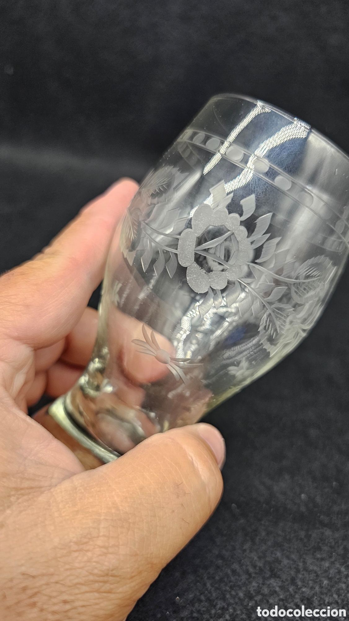 Antig&uuml;edades: Preci vaso de cristal tallado - Foto 4