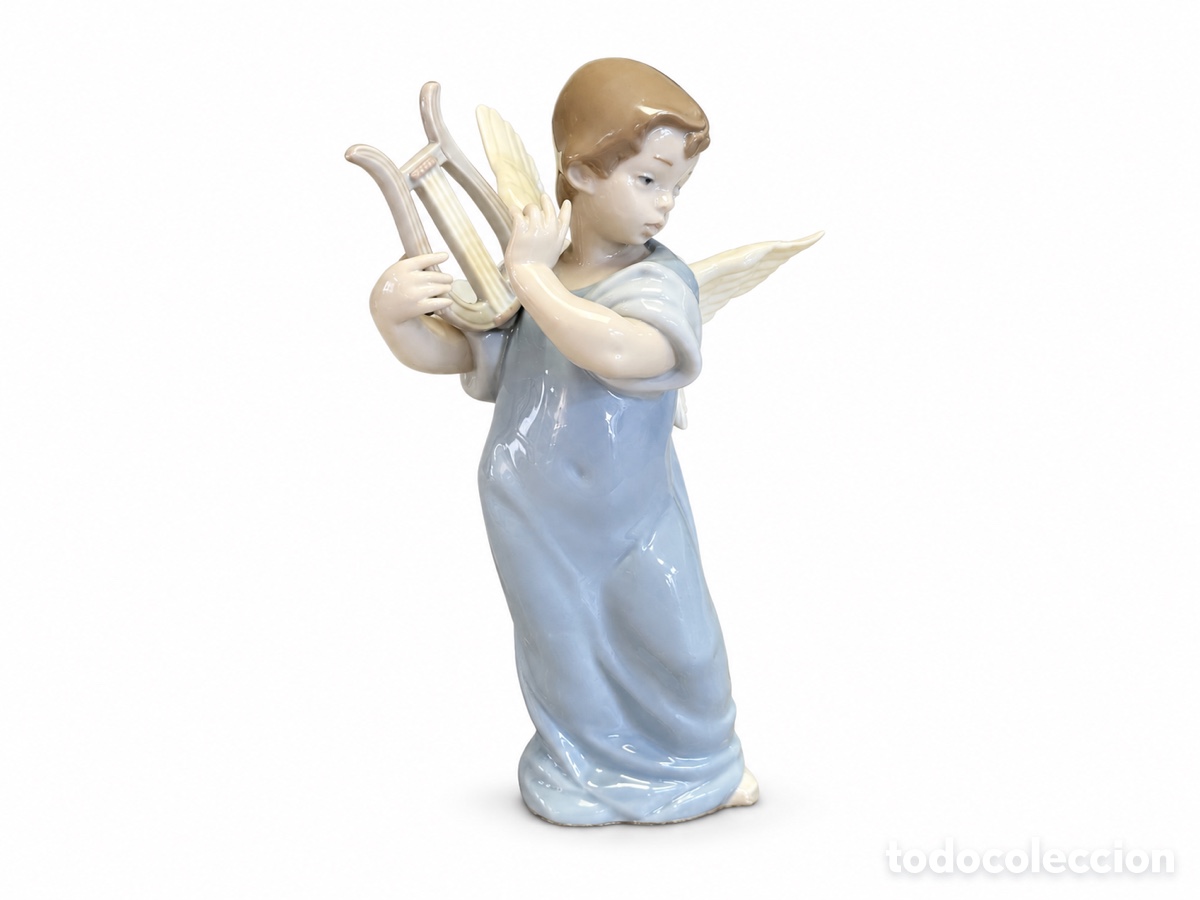 Antig&uuml;edades: Escultura de Lladr&oacute; &ldquo; Angel con la&uacute;d&rdquo; By Fulgencio Garcia Espa&ntilde;a 1987-1993
