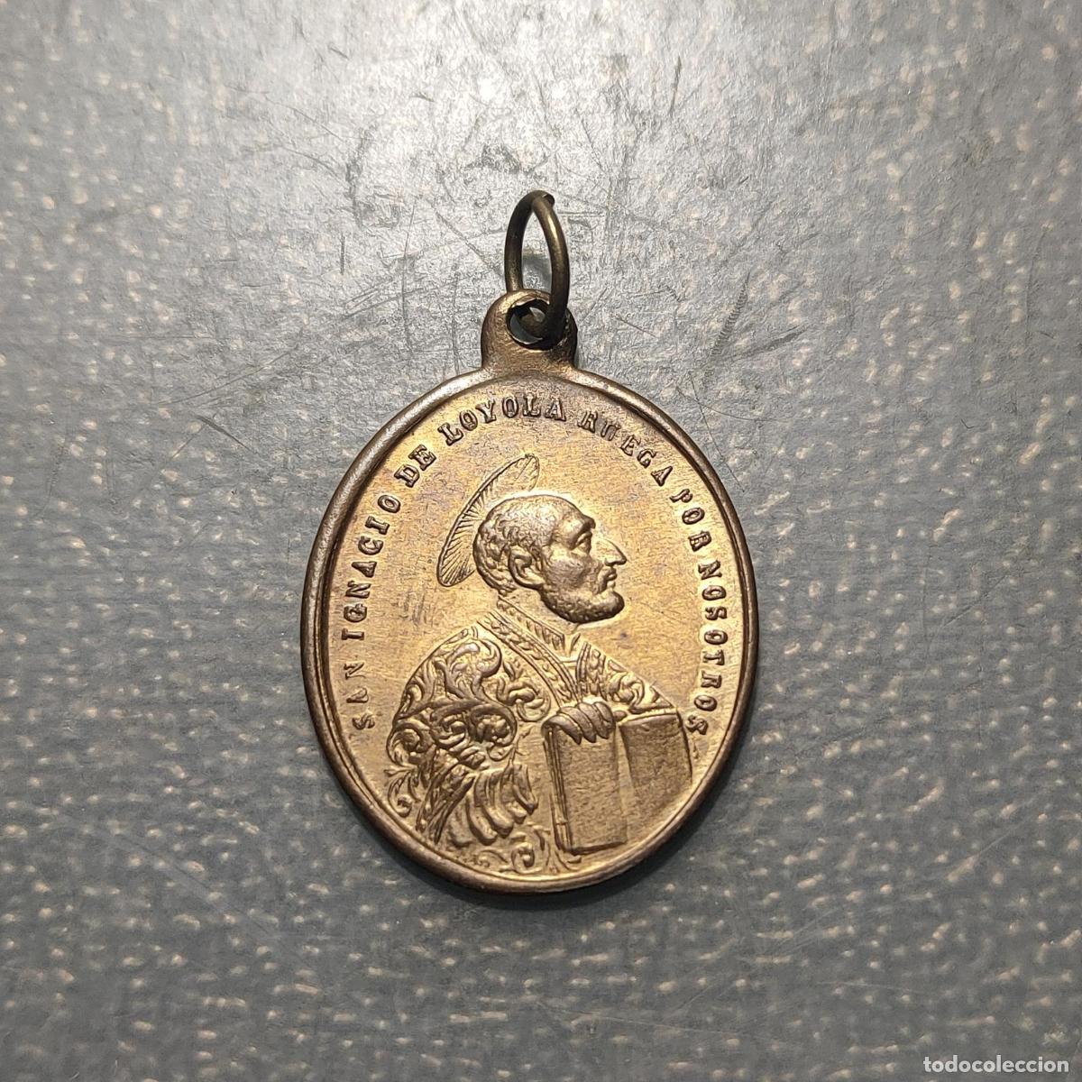 Antig&uuml;edades: MEDALLA RELIGIOSA SAN IGNACIO DE LOYOLA NUESTRA SE&Ntilde;ORA DEL PERPETUO SOCORRO