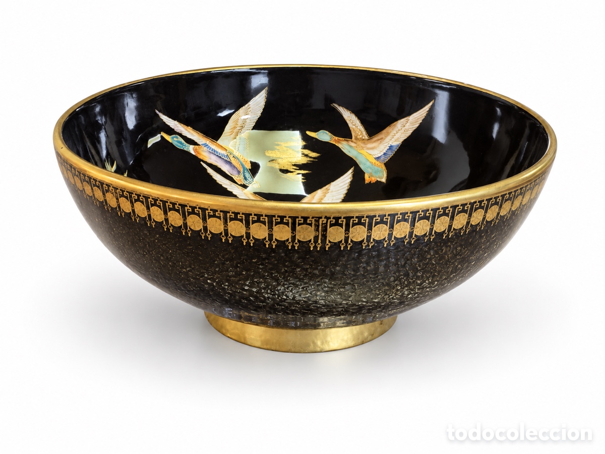 Antig&uuml;edades: Centro Boull&eacute; &ldquo; Mallards&rdquo; By Carlton Ware Inglaterra 1930&rsquo;s
