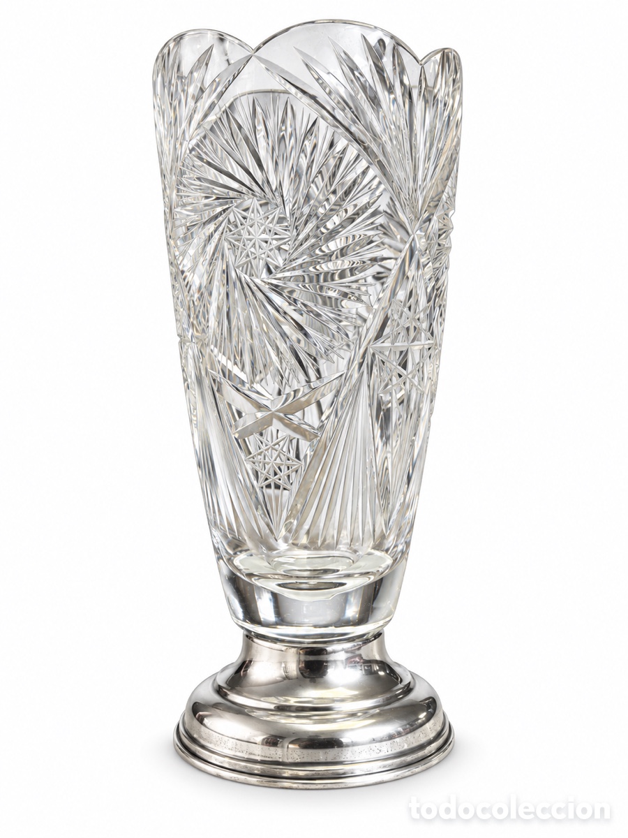 Antig&uuml;edades: Jarr&oacute;n &ldquo; Slovacē&rdquo; en cristal de Bohemia tallado 1960&rsquo;s