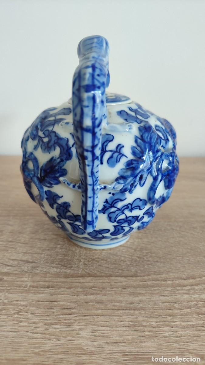 Antig&uuml;edades: Tetera china drag&oacute;n sello con doble c&iacute;rculo azul - Foto 6