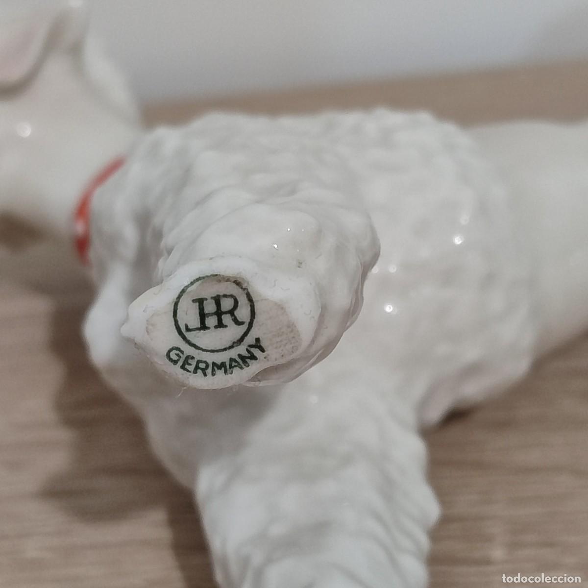 Antig&uuml;edades: Hutschenreuther perrita caniche correa roja - Foto 7
