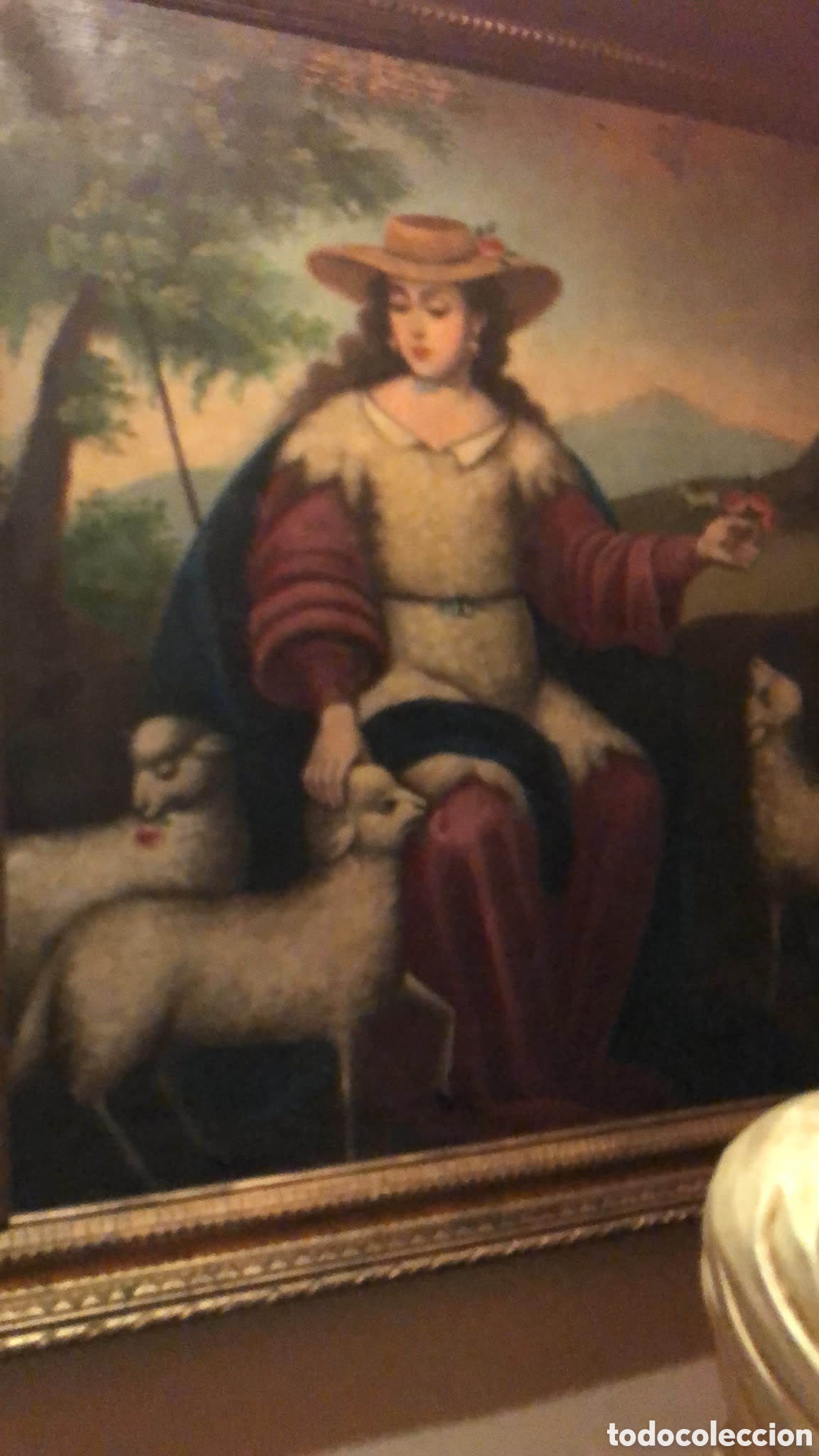 Antig&uuml;edades: Cuadro de la divina pastora - Foto 2