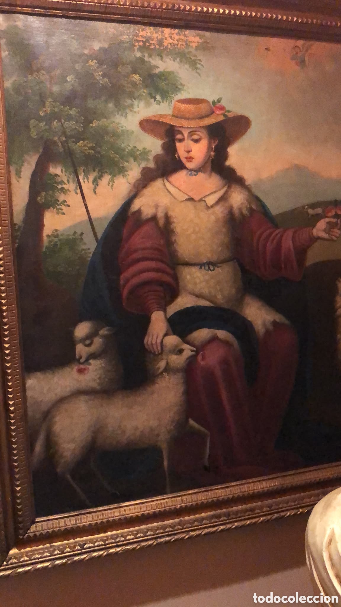 Antig&uuml;edades: Cuadro de la divina pastora - Foto 3