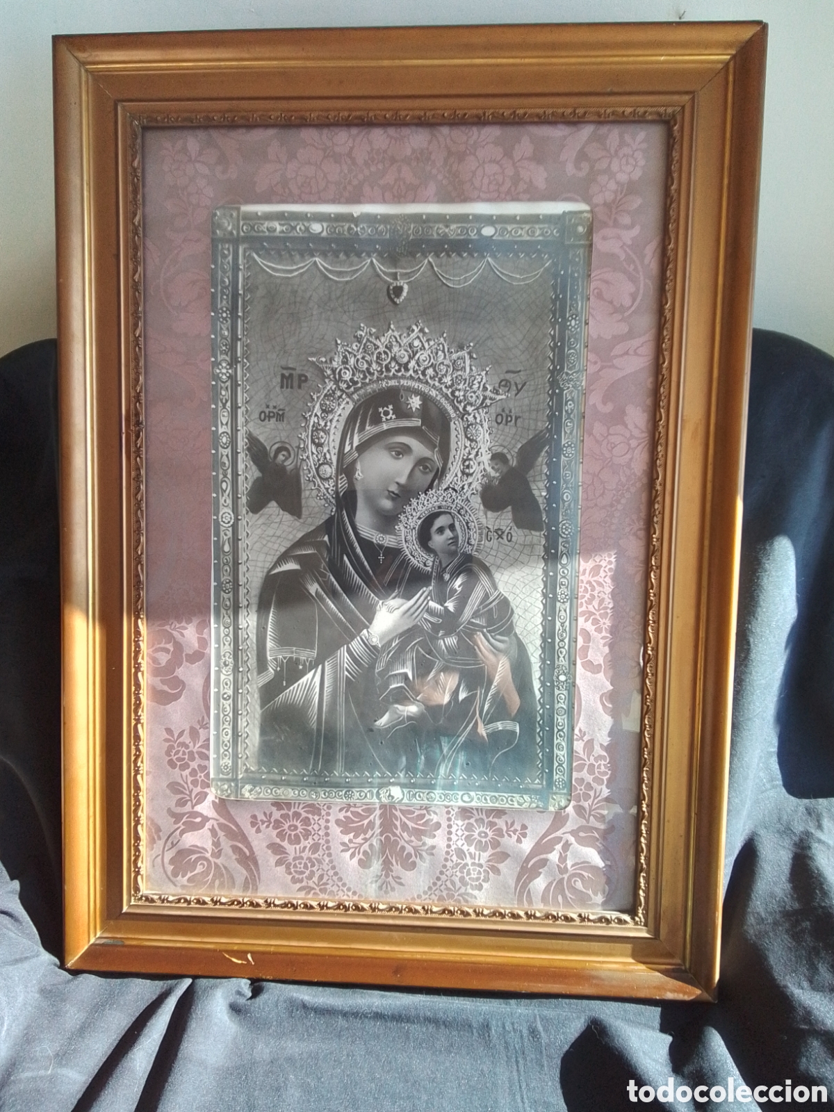 Antig&uuml;edades: Cuadro antiguo con la Virgen del Perpetuo Socorro