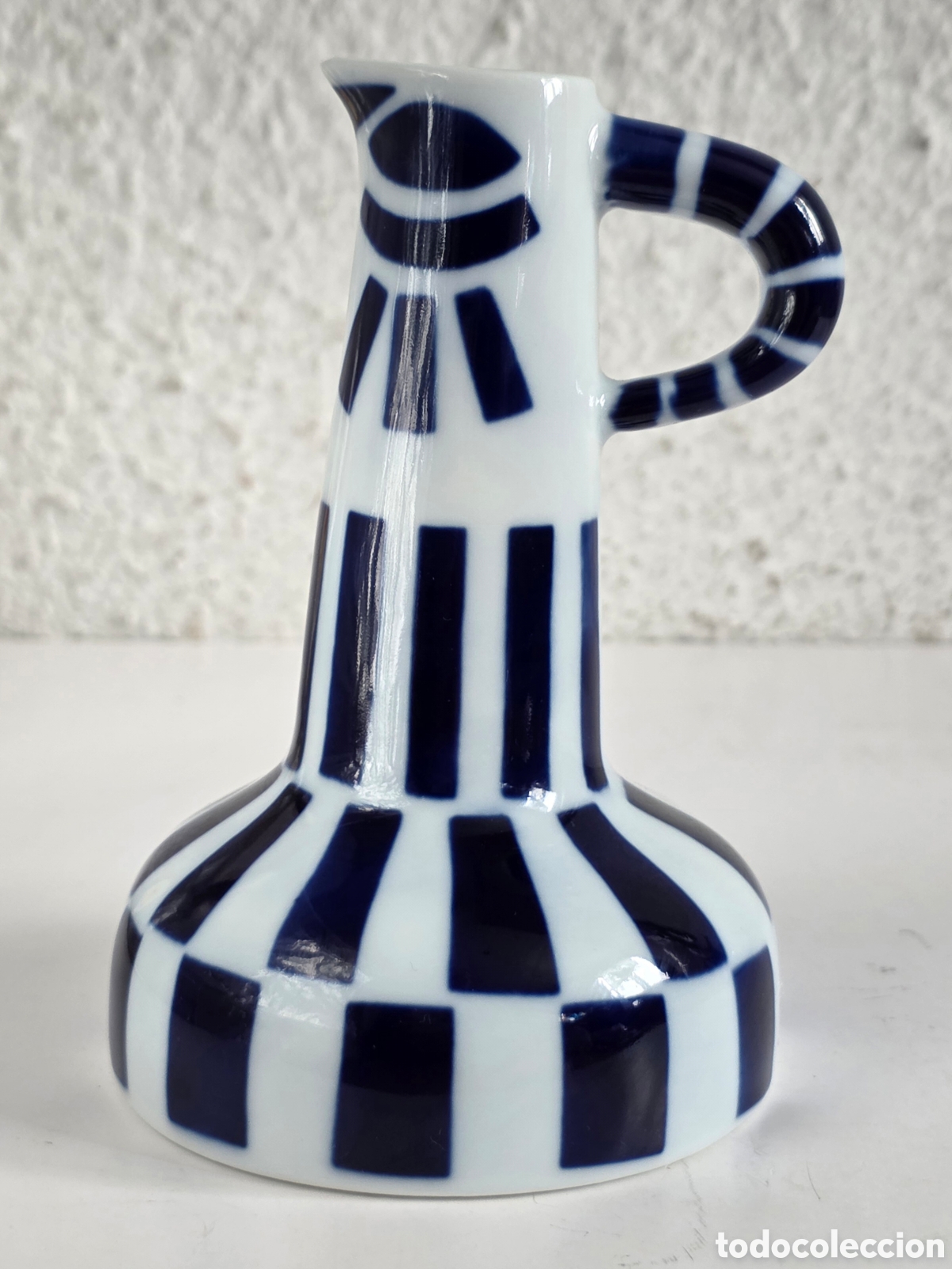 Antiquit&eacute;s: Jarrita Zoomorfa Ave P&aacute;jaro Porcelana Sargadelos - Decoraci&oacute;n Galicia Vintage Caf&eacute;