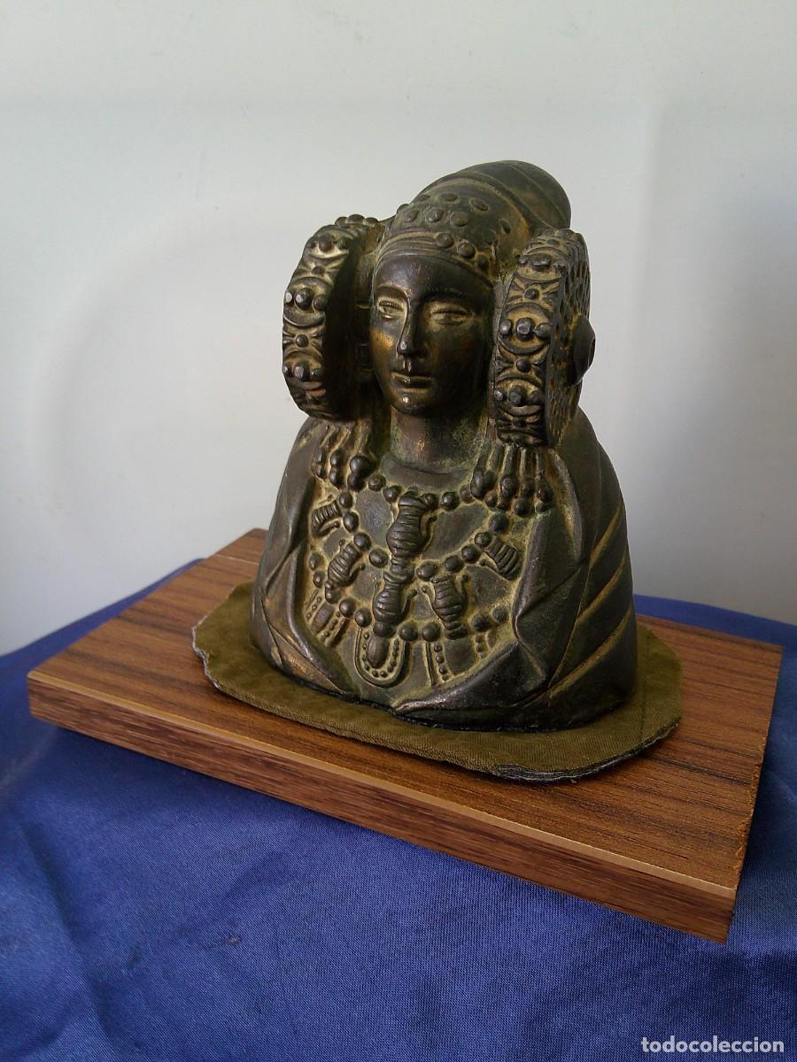 Antig&uuml;edades: &iexcl;&iexcl; =LA DAMA DE ELCHE=. BRONCE Patinado. ANTIGUA-ORIGINAL. !! C-15.