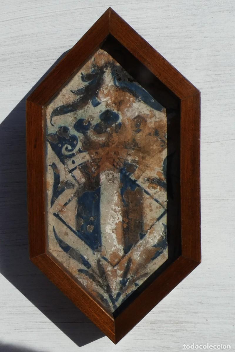 Antig&uuml;edades: Azulejo, Azulejos Espa&ntilde;ol, Alfardon Valencia, Escudo siglo 15/16
