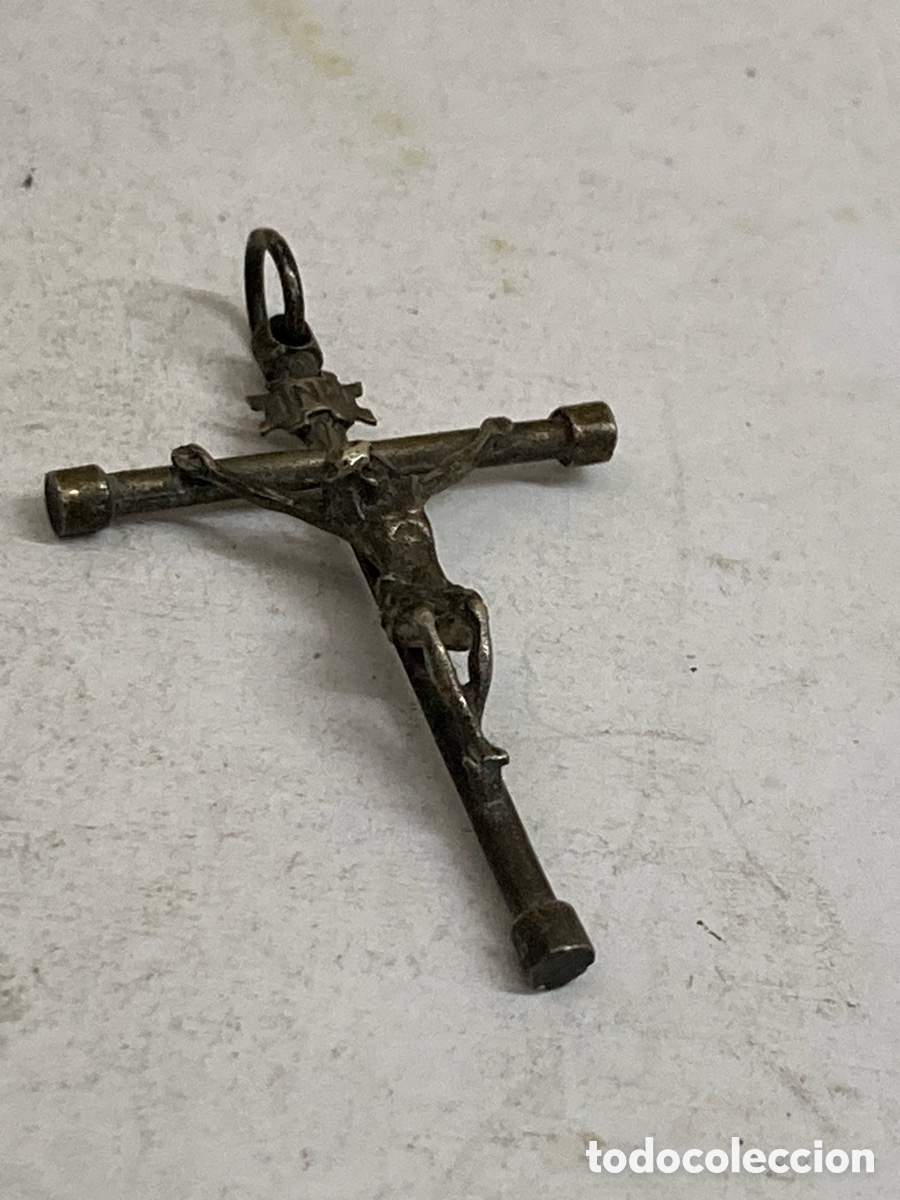 Antig&uuml;edades: Cruz de plata religiosa C655 - Foto 1