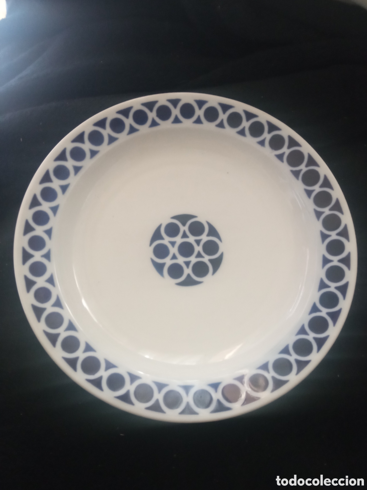 Antig&uuml;edades: Plato de porcelana, Seminario de Sargadelos, Castro de 19,5 cm de di&aacute;metro
