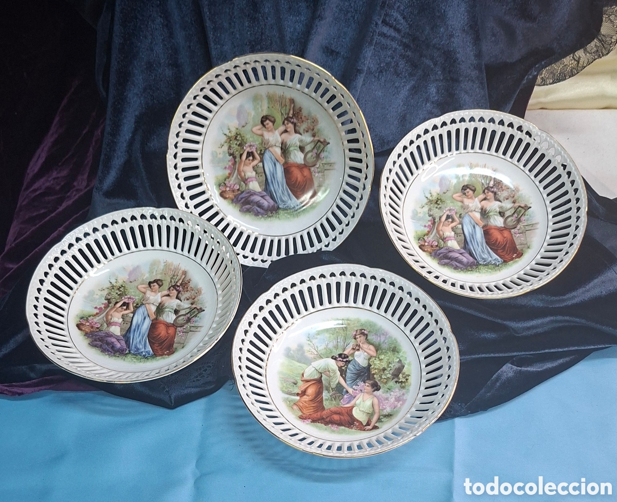 Antig&uuml;edades: Cestas/cuencos de porcelana principios del Siglo XX
