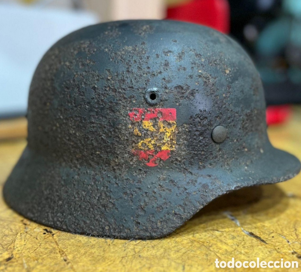 Antig&uuml;edades: Casco alem&aacute;n Divisi&oacute;n Azul