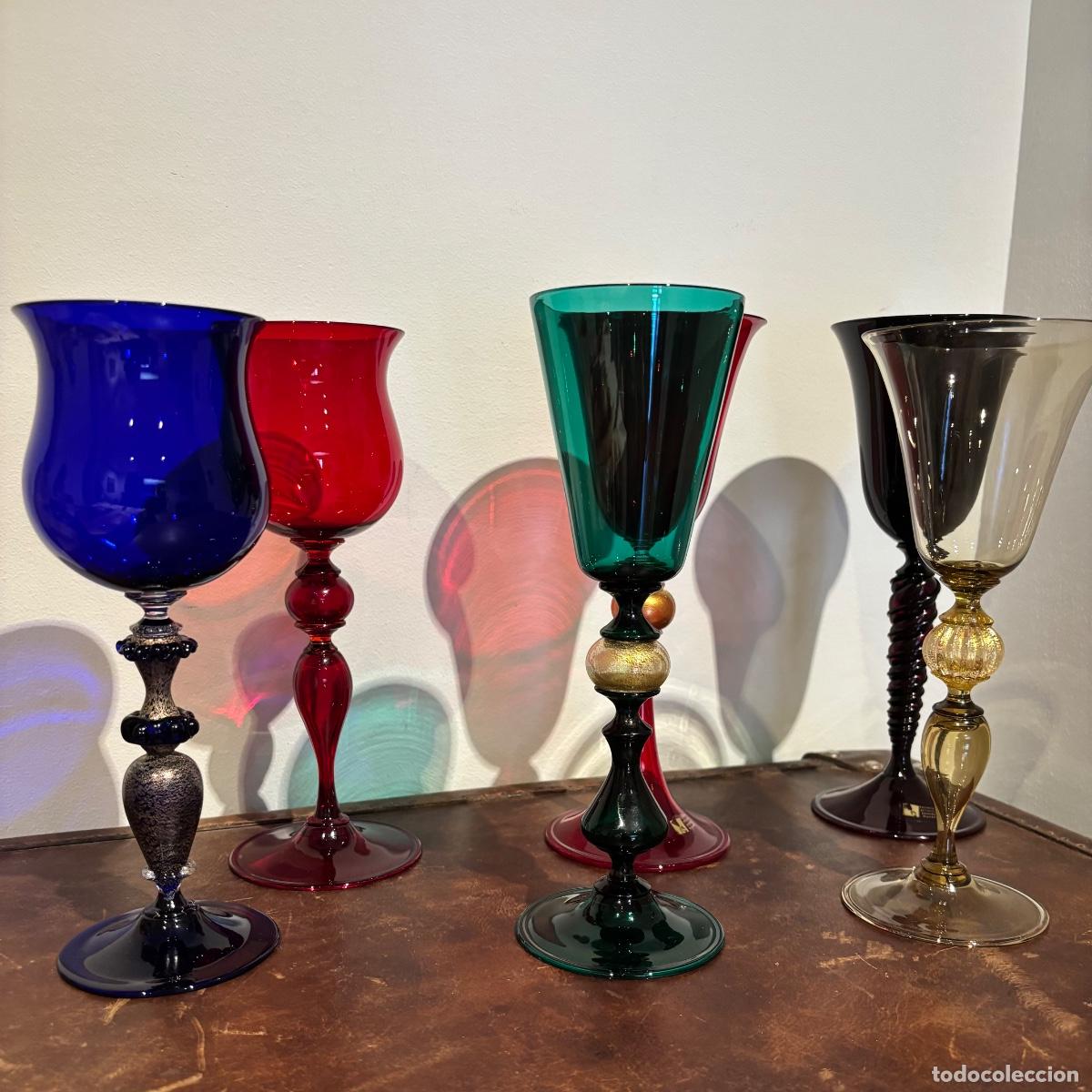 Antig&uuml;edades: Copas de cristal de Murano - Foto 3