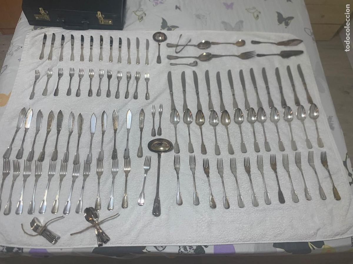 Antig&uuml;edades: Cuberter&iacute;a CrC Silver Plated completa - Foto 1