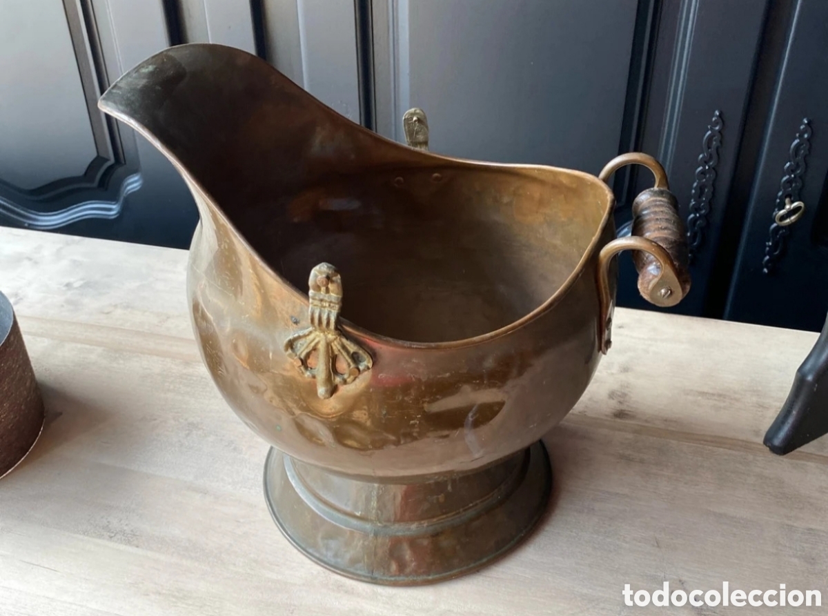 Antig&uuml;edades: Antiguo Carbonero de cobre y laton