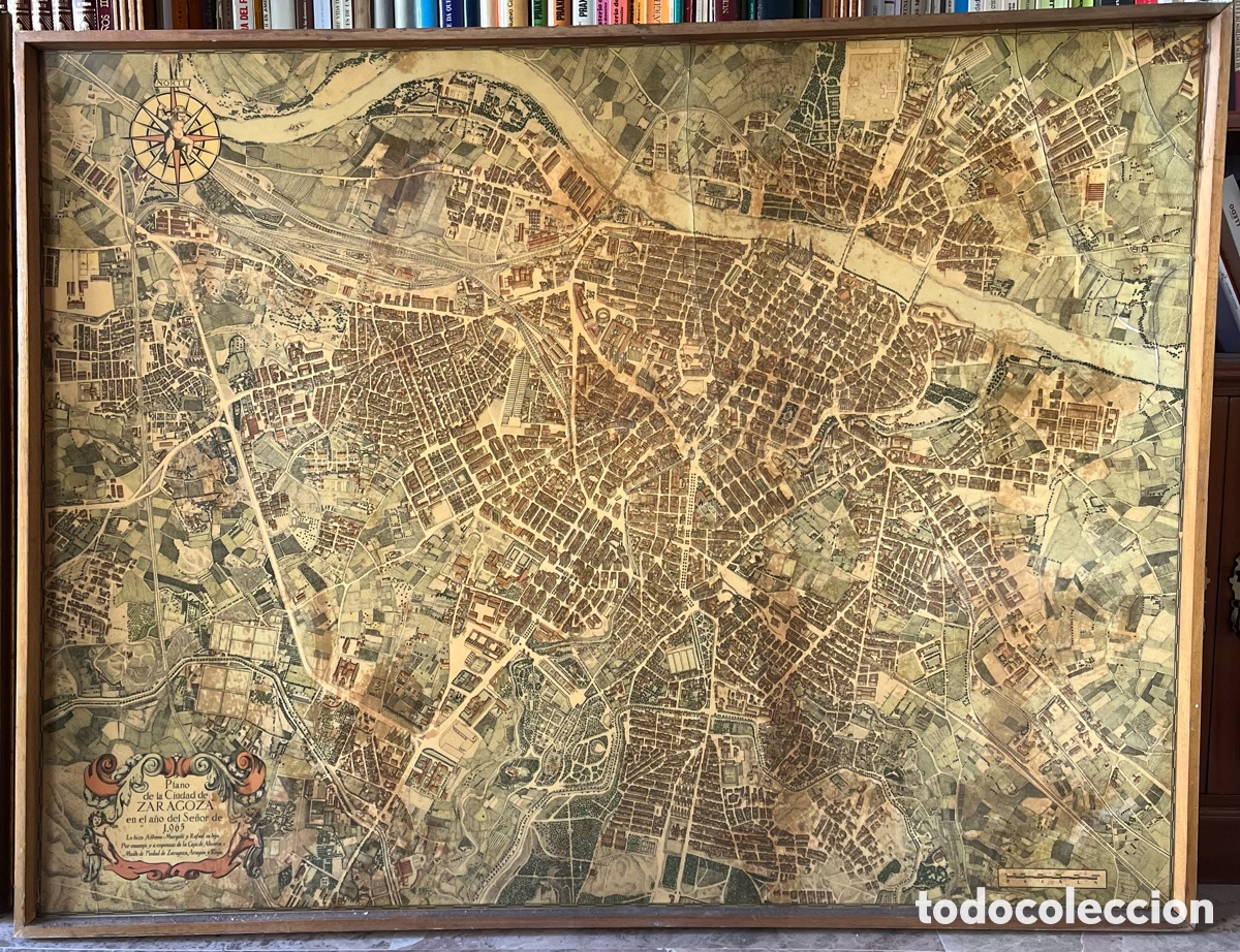 Antig&uuml;edades: Plano hist&oacute;rico de la ciudad de Zaragoza - Foto 3