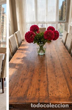 Antig&uuml;edades: Mesa de comedor tallada + 8 sillas | Pieza singular - Foto 2