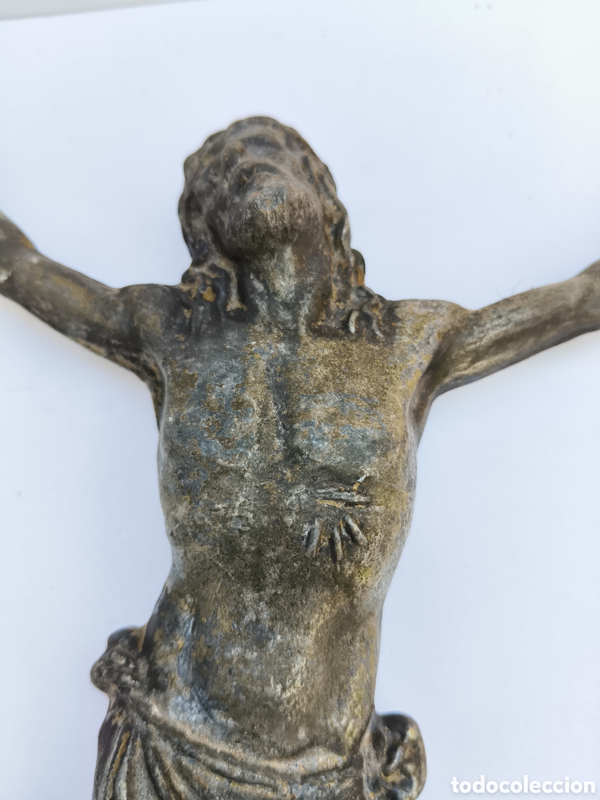 Antig&uuml;edades: Cristo exento antiguo en metal - Foto 6