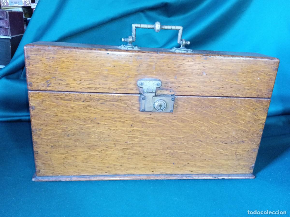 Antig&uuml;edades: Antiguo ESTUCHE, MALET&Iacute;N de Madera. - Foto 2