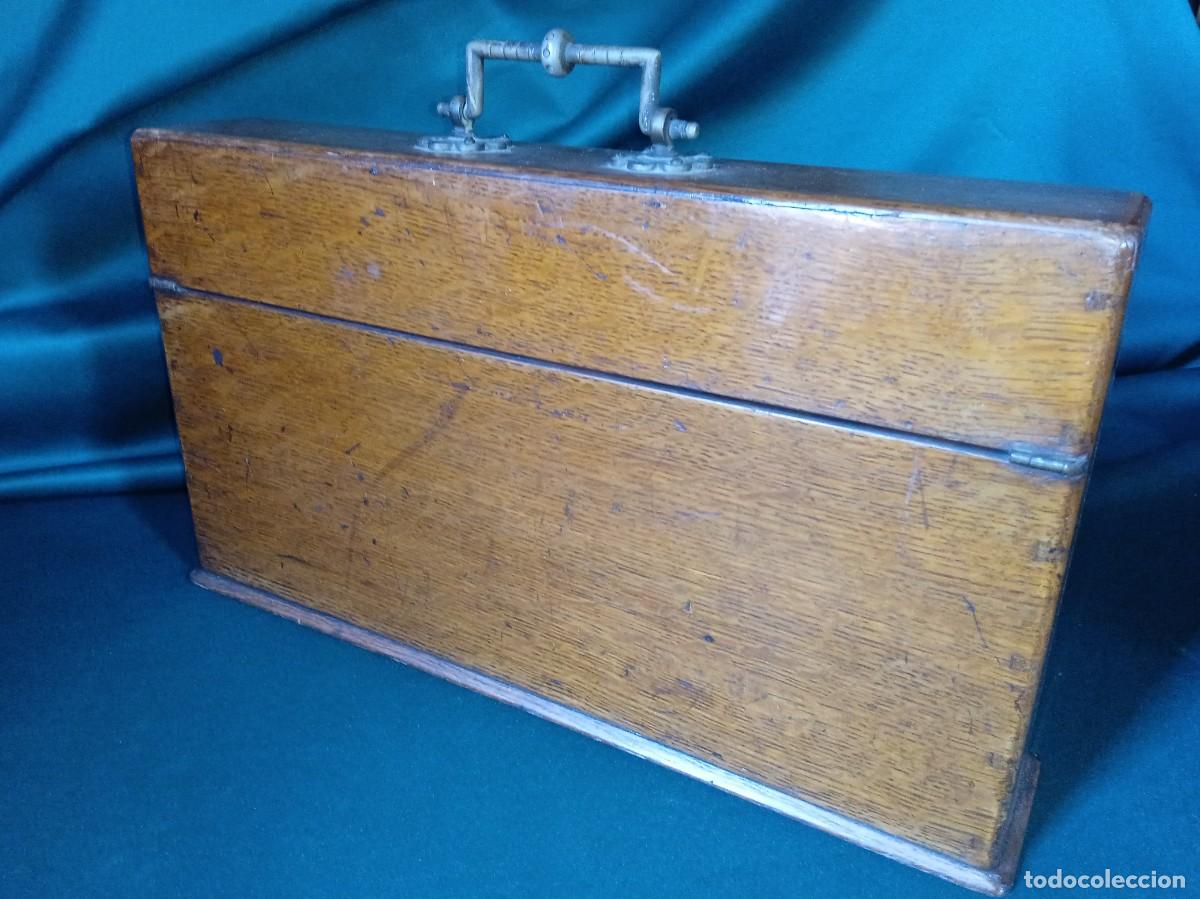 Antig&uuml;edades: Antiguo ESTUCHE, MALET&Iacute;N de Madera. - Foto 6