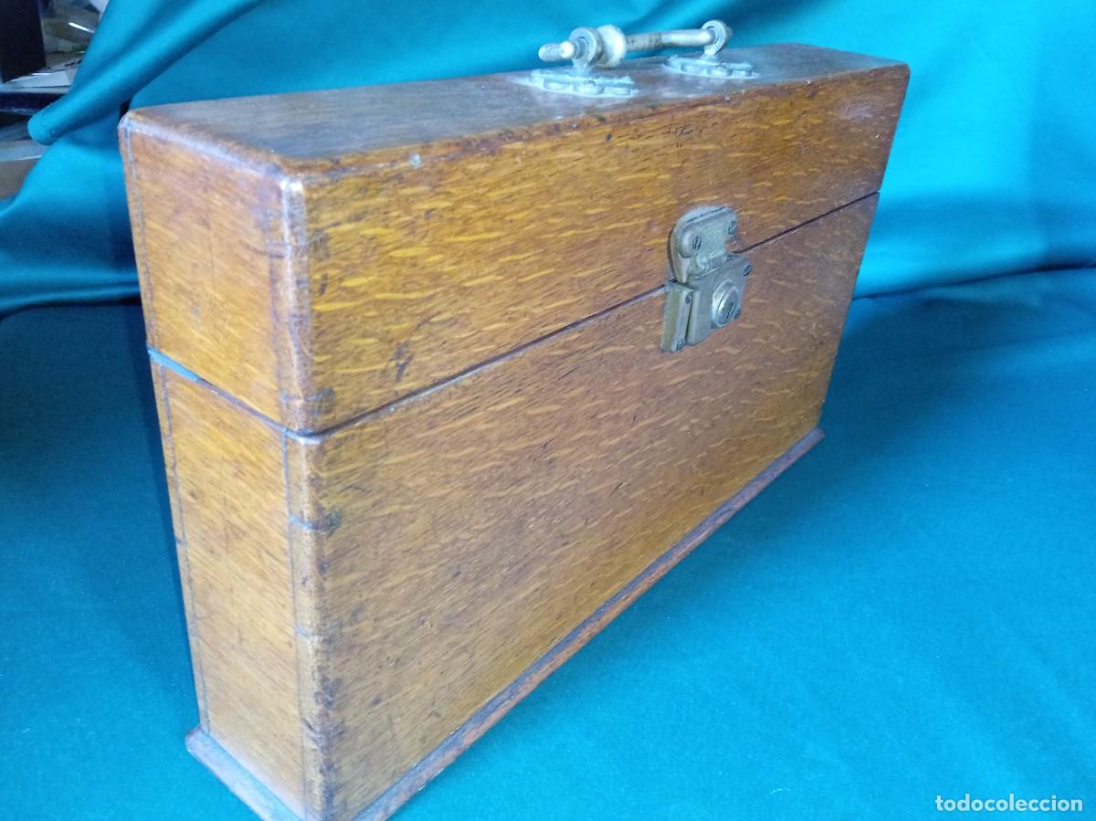 Antig&uuml;edades: Antiguo ESTUCHE, MALET&Iacute;N de Madera. - Foto 7
