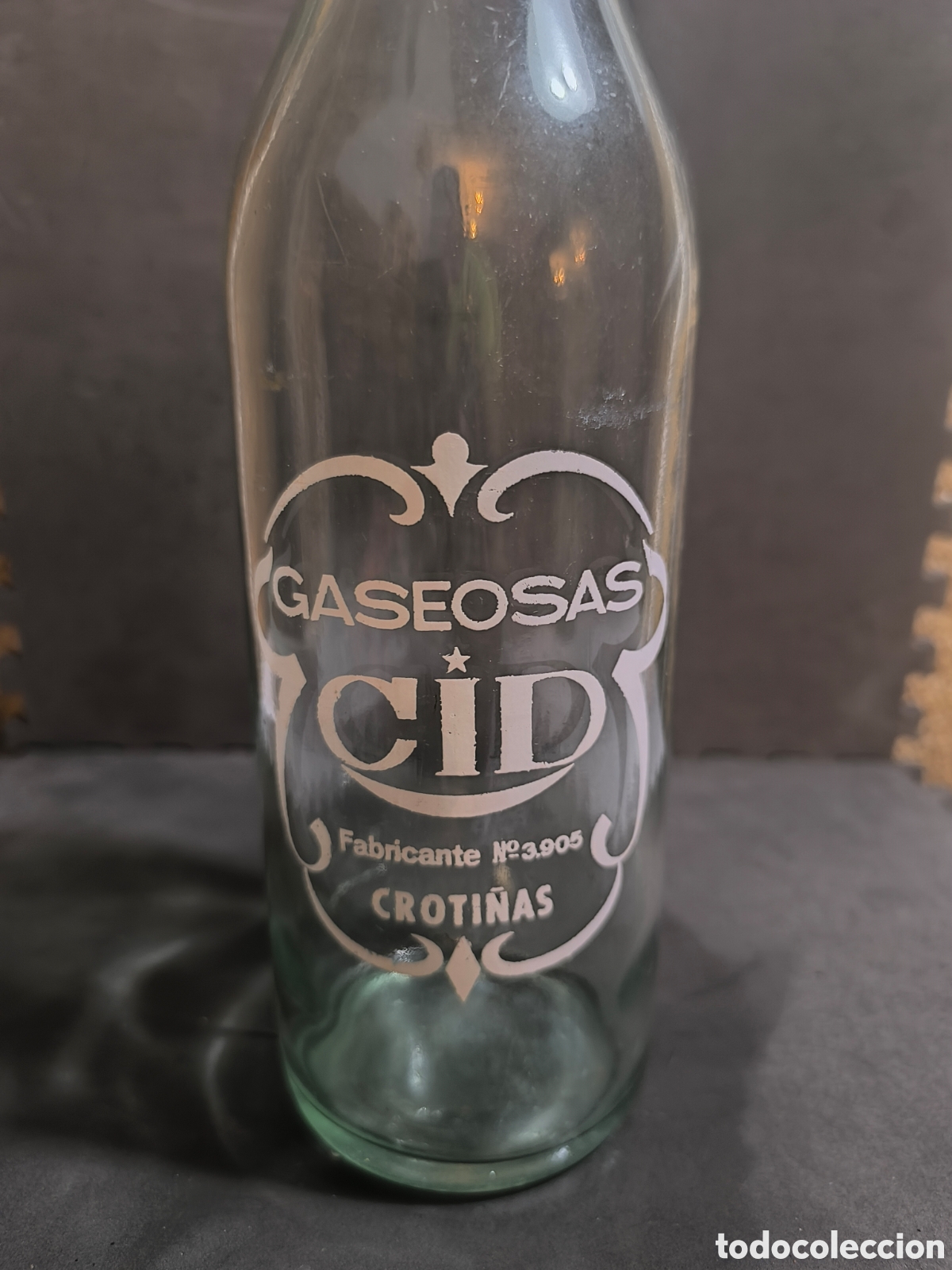 Antig&uuml;edades: Botella antigua de gaseosa, modelo raro Cid