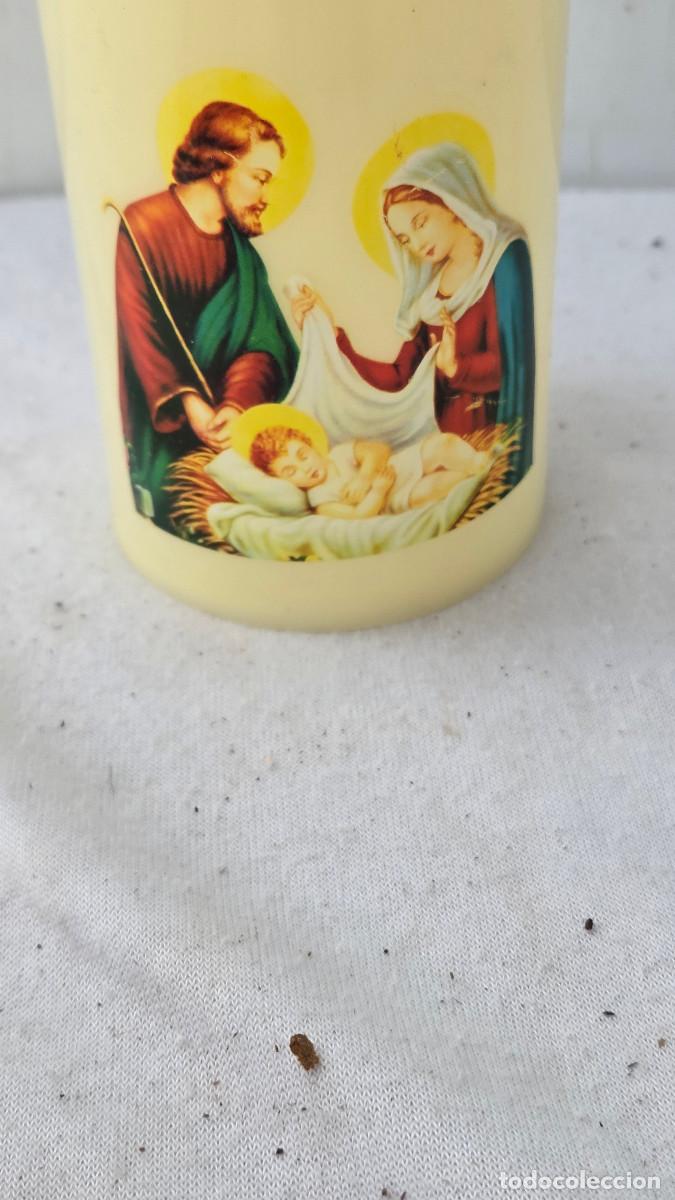 Antig&uuml;edades: vela religiosa crilica con luz - Foto 2