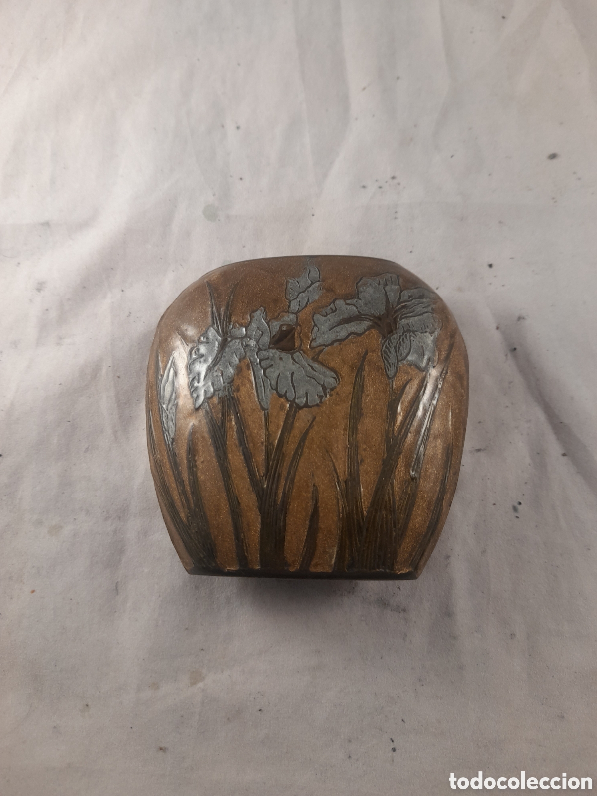 Antig&uuml;edades: Jarron con esmalte floral - Foto 3