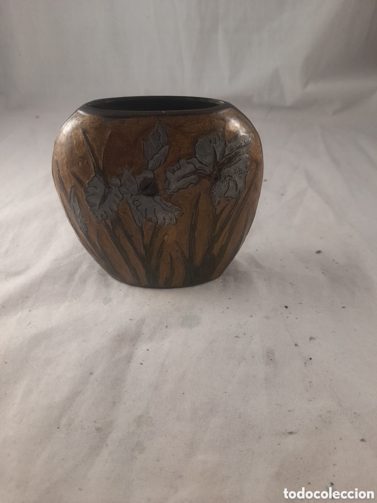 Antig&uuml;edades: Jarron con esmalte floral - Foto 5