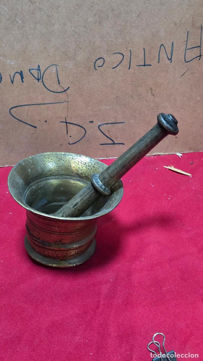 Antig&uuml;edades: mortero de bronce antiguo - Foto 1