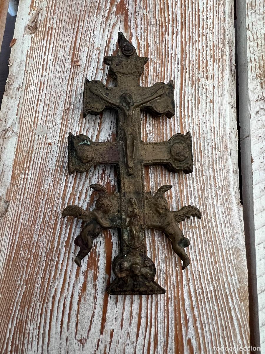 Antig&uuml;edades: Antigua Cruz de Caravaca &ndash; Cruz Patriarcal &ndash; Pieza Religiosa de Colecci&oacute;n