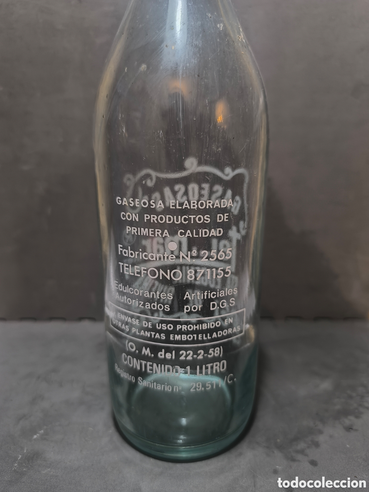 Antig&uuml;edades: Botella antigua de gaseosa - Foto 2