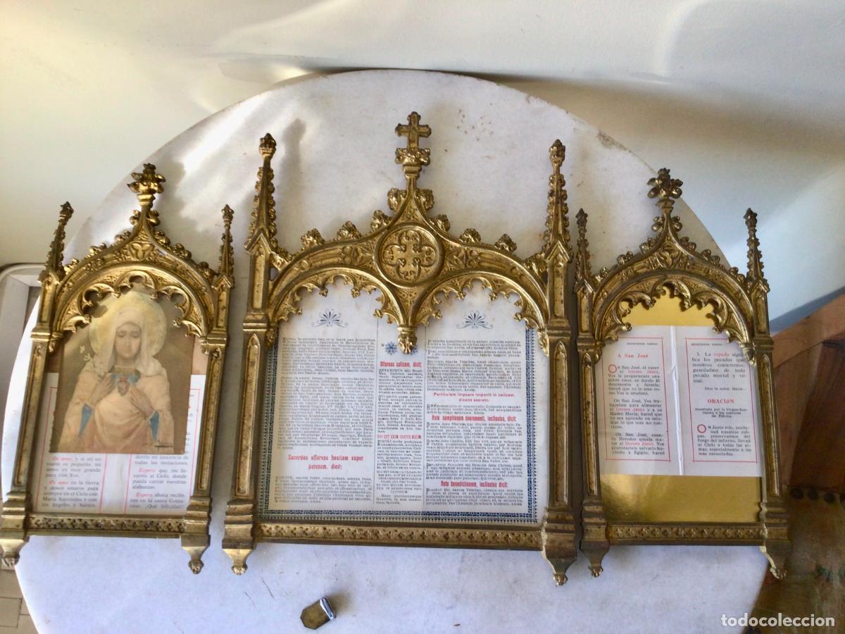 Antig&uuml;edades: ANTIGUOS Y MAGNIFICOS 3 MARCOS DE SACRAS NEOGOTICOS , SIGLO XIX