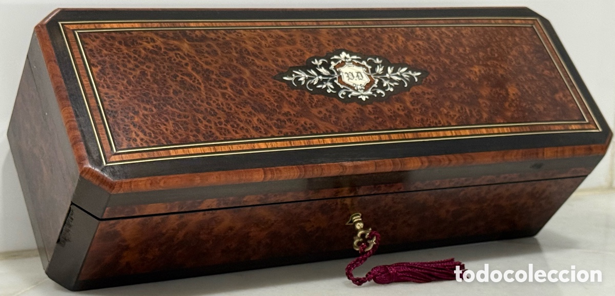 Antig&uuml;edades: EXCLUSIVA CAJA GUANTERA NAPOLE&Oacute;N FRANCIA SIGLO XIX