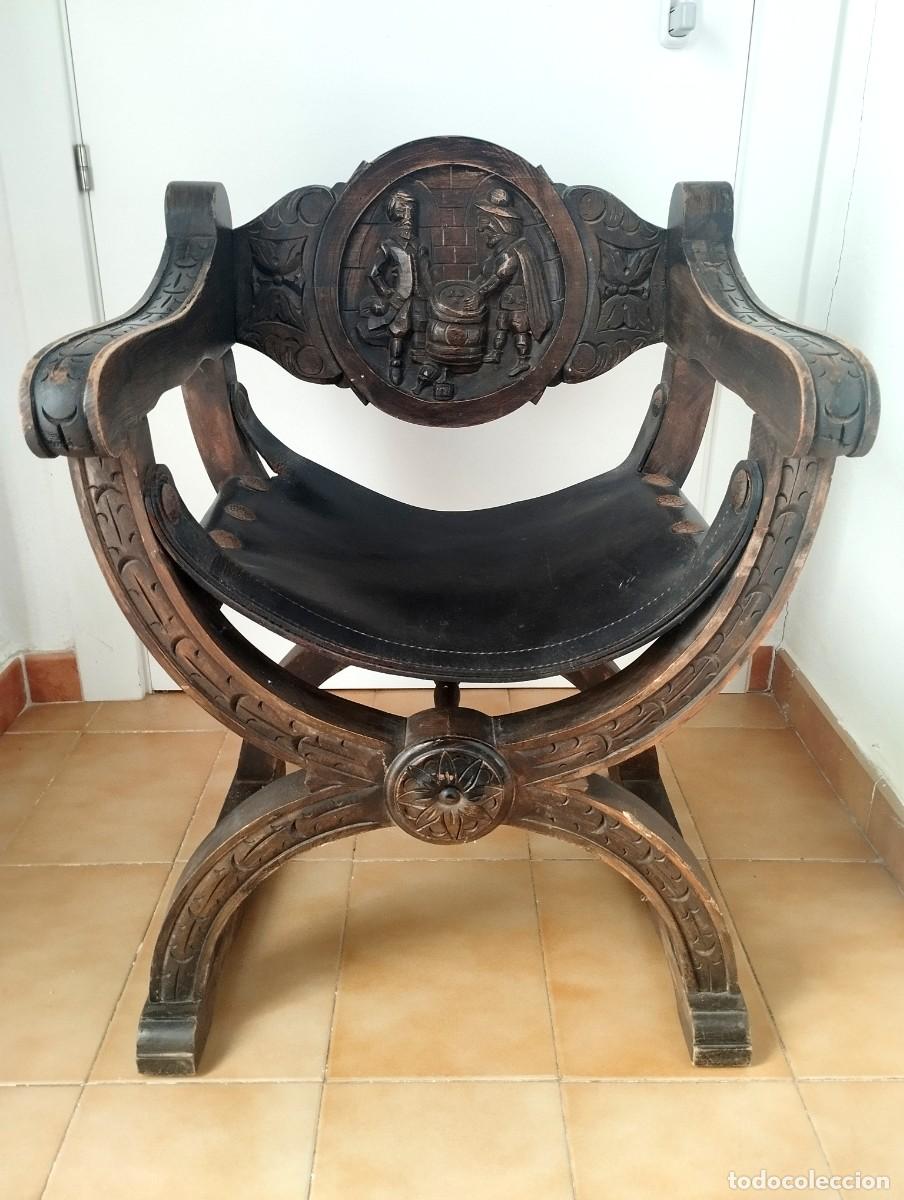 Antig&uuml;edades: SILL&Oacute;N ANTIGUO DE ESTILO CASTELLANO / SAVONAROLA