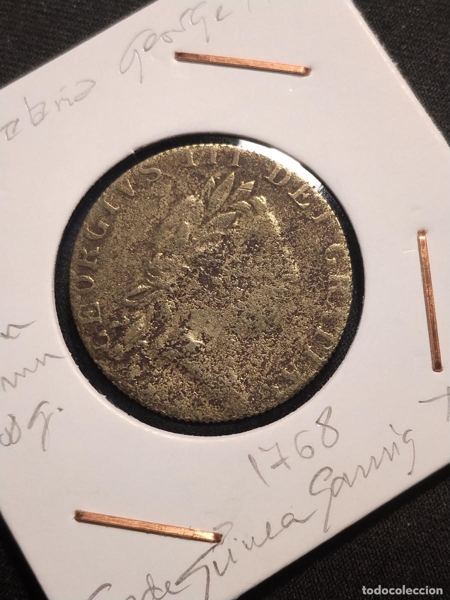 Antig&uuml;edades: Ficha de juego inglesa Jorge III 1768 | Gaming Counter siglo XVIII | 21 mm