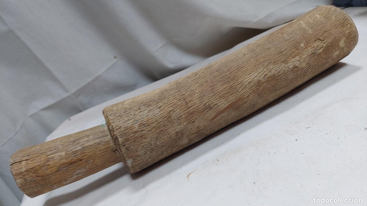 Antig&uuml;edades: Antigua maza de encina para aplastar esparto