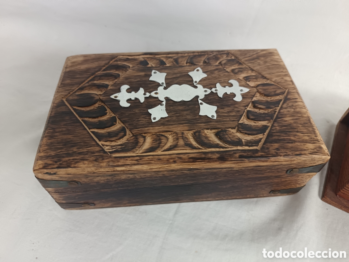 Antig&uuml;edades: X 2 CAJAS DE MADERA DECORATIVAS - Foto 2